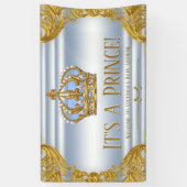Blue Gold Prince Baby Duschbanner Banner (Vertikal)