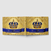 Blue Gold Prince Baby Showbucher Gästebuch (Voll)