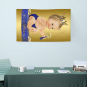 Blue Gold Prince Boy Baby Dusche Banner (Messeveranstaltung)