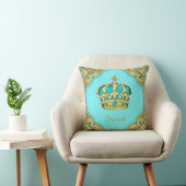 Blue Gold Prince Crown Kinderzimmer Decor Boys Kissen (Stuhl )