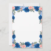 Blue Gold Princess Burg Quinceañera Einladung (Rückseite)