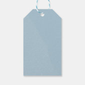 Blue Gold Pumpkin Fall Baby Dusche Vielen Dank Geschenkanhänger (Rückseite)