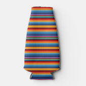 Blue Gold Red Mexican Sarape Flaschenkühler (Vorderseite)