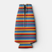 Blue Gold Red Mexican Sarape Flaschenkühler (Rückseite)