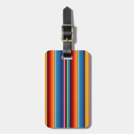 Blue Gold Red Mexican Sarape Gepäckanhänger