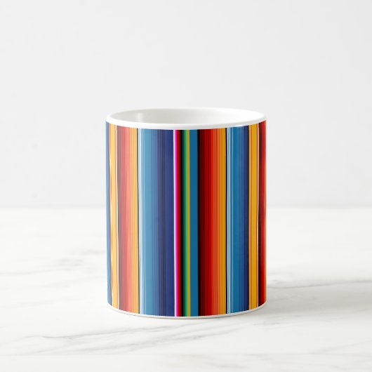 Blue Gold Red Mexican Sarape Kaffeetasse (Mittel)