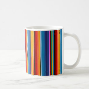 Blue Gold Red Mexican Sarape Kaffeetasse