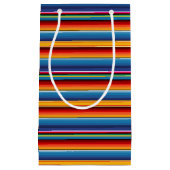 Blue Gold Red Mexican Sarape Kleine Geschenktüte (Vorderseite)