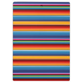 Blue Gold Red Mexican Sarape Klemmbrett (Rückseite)