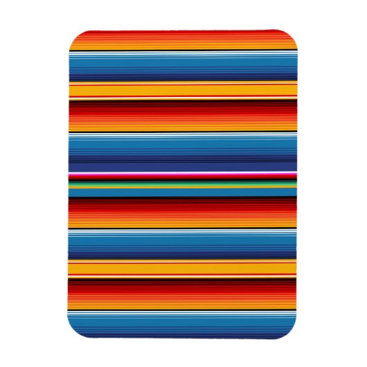 Blue Gold Red Mexican Sarape Magnet (Vertikal)