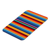 Blue Gold Red Mexican Sarape Magnet (Linke Seite)