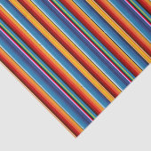 Blue Gold Red Mexican Sarape Seidenpapier (Ausschnitt)