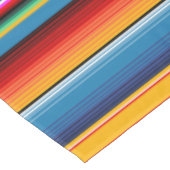 Blue Gold Red Mexican Sarape Tischdecke (Schrägansicht)