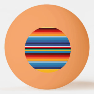 Blue Gold Red Mexican Sarape Tischtennisball