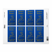 Blue & Gold Rentier Holiday Beer Labels (Vorne)