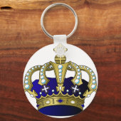 Blue & Gold Royal Crown Schlüsselanhänger (Vorderseite)