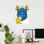 Blue Gold Royal Prince Burg Paradies Poster (Heimbüro)
