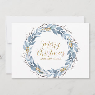 Blue Gold Rustikale Personalisierte Weihnachten