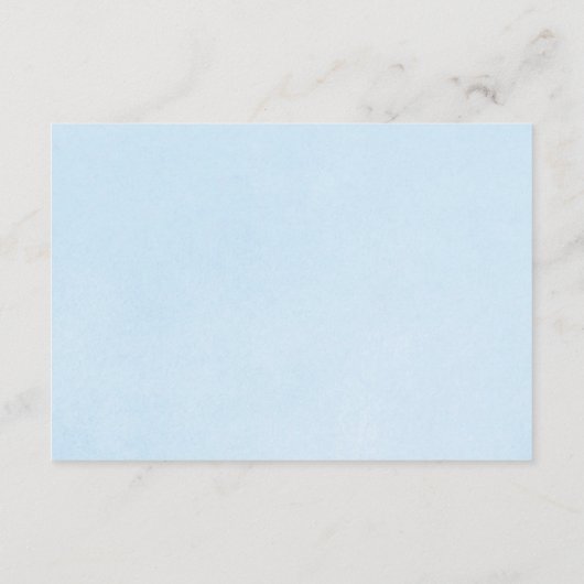 Blue Gold Schneeflocke Babydusche Anfrage e Begleitkarte (Rückseite)