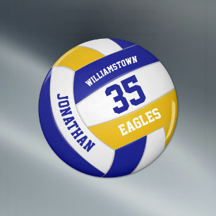 Blue Gold School Farben Team Gaben Volleyball Magnet