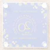 Blue & Gold School Uni Class Wiedersehen Glasuntersetzer (Rückseite)