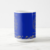 Blue & Gold School Uni Class Wiedersehen Kaffeetasse (Mittel)
