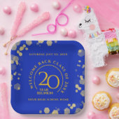 Blue & Gold School Uni Class Wiedersehen Pappteller (Party)