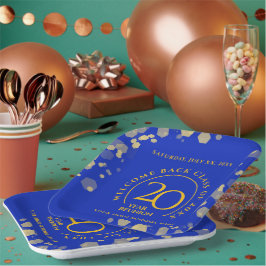 Blue & Gold School Uni Class Wiedersehen Pappteller