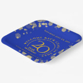 Blue & Gold School Uni Class Wiedersehen Pappteller (Gewinkelt)