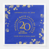 Blue & Gold School Uni Class Wiedersehen Serviette (Vorderseite)