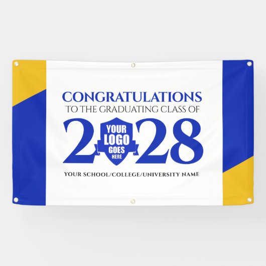 Blue Gold School Uni Schließ Class Banner (Horizontal)