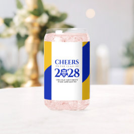 Blue Gold School Uni University Abschluss Dosenglas