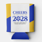 Blue Gold School Uni University Abschluss Dosenkühler (Rückseite)