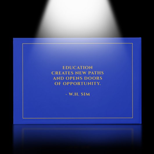 Blue Gold School Uni University Abschluss Gästebuch