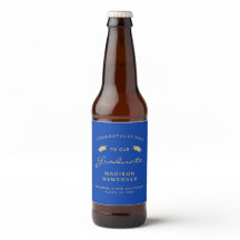 Blue Gold Script Cap Abschluss 2024