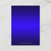 Blue Gold Scroll Table Platzkarte (Rückseite)