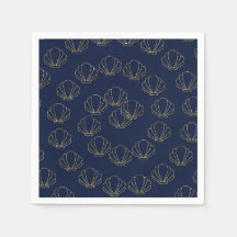 Blue & Gold Sea Muschel Mermaid Brautparty