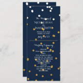 Blue & Gold Shiny Imitate Foil Confetti Programm R (Vorne/Hinten)