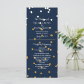 Blue & Gold Shiny Imitate Foil Confetti Programm R (Stehend Vorderseite)