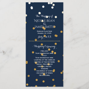 Blue & Gold Shiny Imitate Foil Confetti Programm R