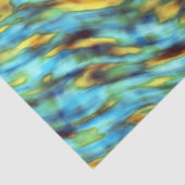 Blue Gold Silber Watercolor Abstrakt Seidenpapier (Ausschnitt)