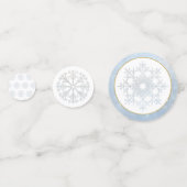 Blue & Gold Snowflake Baby Dusche Confetti Konfetti (Vorderseiten)