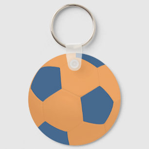 Blue & Gold Soccer Ball Schlüsselanhänger