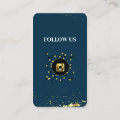 Blue Gold - Social Media QR Code Business Card Visitenkarte
