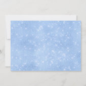 Blue Gold Sparkle Quinceañera Ballon Foto Invita Einladung (Rückseite)