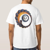 Blue & Gold Spiral Mandala - Zweiseitiges T-Shirt (Rückseite)