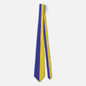 Blue & Gold Split Color Design Neck Tasse Krawatte (Vorderseite)