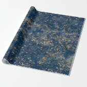 Blue & Gold Spritzer Glam Modern Geschenkpapier (Ungerollt)