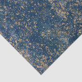 Blue & Gold Spritzer Glam Modern Seidenpapier (Ausschnitt)