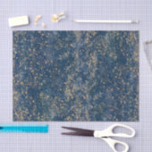 Blue & Gold Spritzer Glam Modern Seidenpapier (Handwerk)